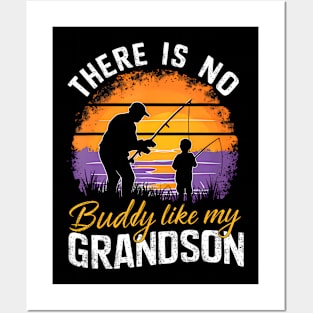 There Is No Buddy Like My Grandson Matching Grandpa Posters and Art